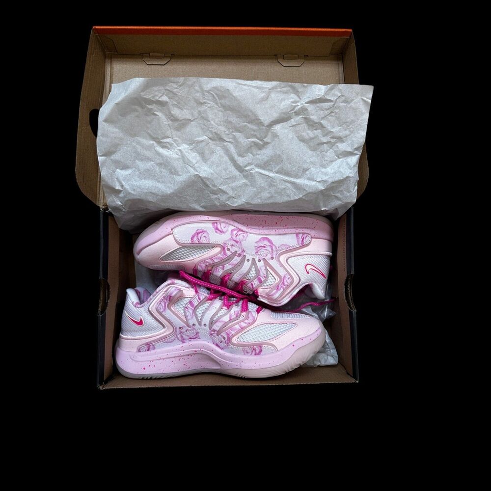 Nike KD 18 Aunt Pearl Basketball Shoes Men's 6/W 7.5 Pink Foam White Hyper Pink
